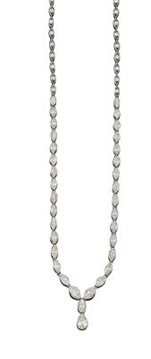 Diamantcollier zus. 7,80 ct - Juwelen