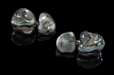 A pair of cultured pearl cufflinks - Klenoty