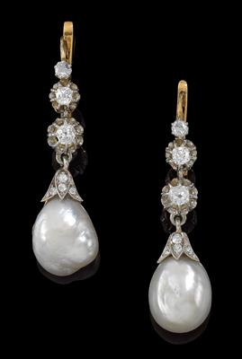 A pair of Oriental pearl ear pendants - Gioielli