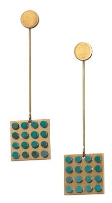 Friedrich Becker pendant ear studs - Klenoty