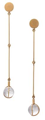 Friedrich Becker pendant ear studs - Friedrich Becker - gold, stainless steel, kinetics