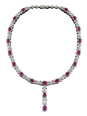 Diamant Rubincollier - Juwelen