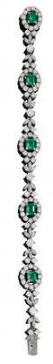 A diamond and emerald bracelet - Klenoty