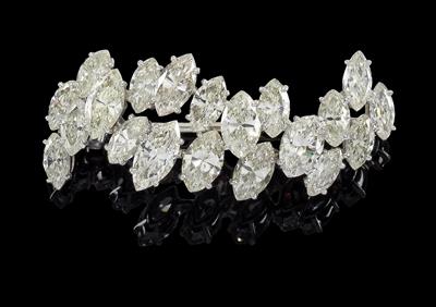 A diamond brooch total weight c. 5 ct - Klenoty