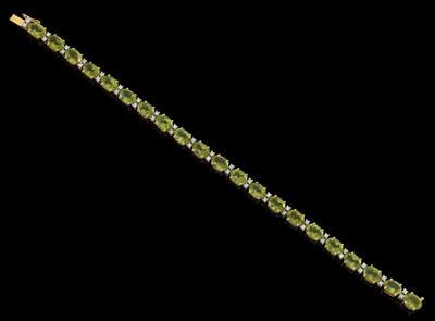 Peridotarmband zus. ca. 19 ct - Juwelen