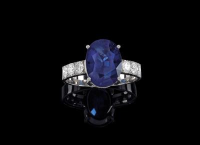 A sapphire ring c. 6.40 ct - Klenoty