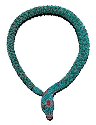 Türkiscollier Schlange - Juwelen