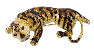 A tiger brooch - Jewellery