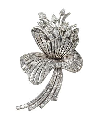 A diamond brooch by David Webb, total weight c. 6 ct - Klenoty