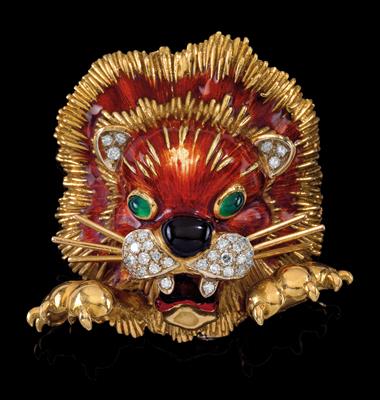 A lion’s head brooch by Frascarolo - Gioielli