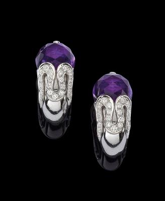 Gianni Versace Amethyst Brillantohrclips - Juwelen