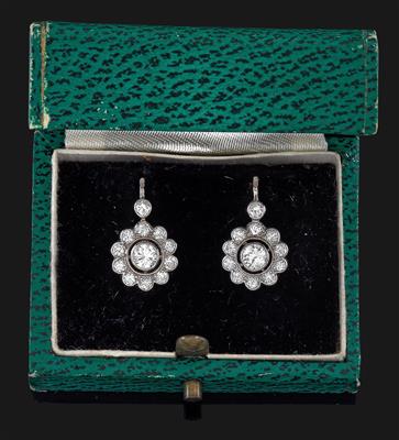 A pair of brilliant earrings, total weight c. 1.45 ct - Klenoty