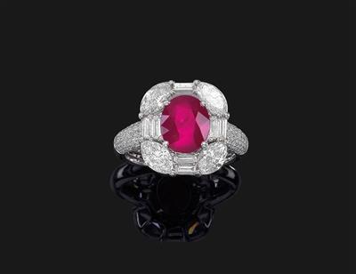 A Burmese ruby ring 4.02 ct - Klenoty
