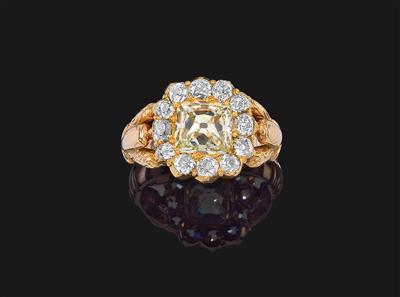 A diamond ring total weight c. 3.60 ct - Klenoty