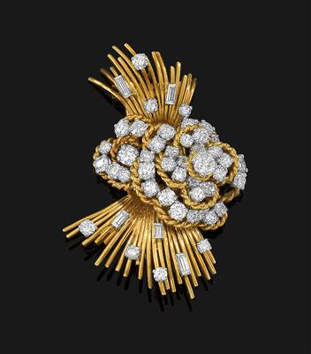 A brilliant brooch by Mauboussin total weight c. 2.80 ct - Klenoty