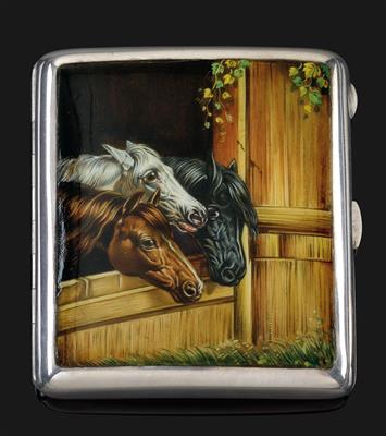 A cigarette case with horse motif - Klenoty