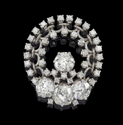 An old-cut diamond brooch total weight c. 8.60 ct - Klenoty