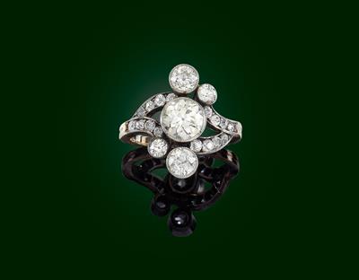 Altschliffdiamant Ring zus. ca. 2,10 ct - Juwelen