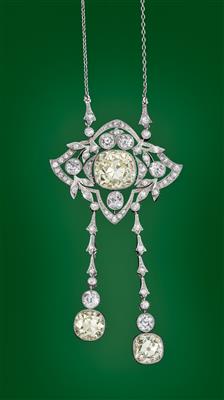 Diamantcollier zus. ca.11,50 ct - Juwelen