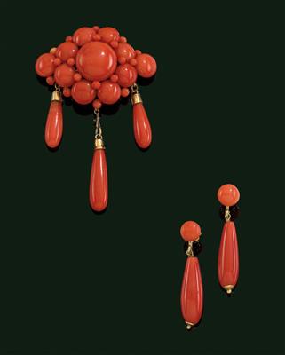 A coral jewellery set - Klenoty