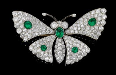 Altschliffbrillant Brosche Schmetterling - Juwelen