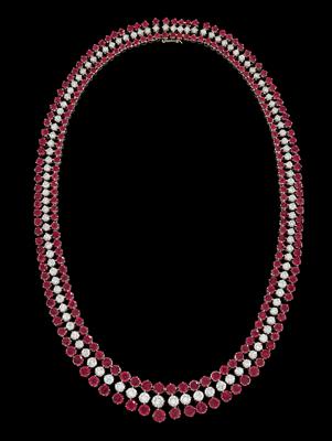 A brilliant and ruby necklace - Klenoty