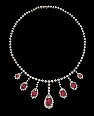 A brilliant and ruby necklace - Klenoty