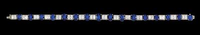 A diamond and sapphire bracelet - Klenoty