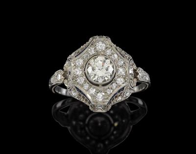 A diamond ring total weight c. 0.90 ct - Klenoty