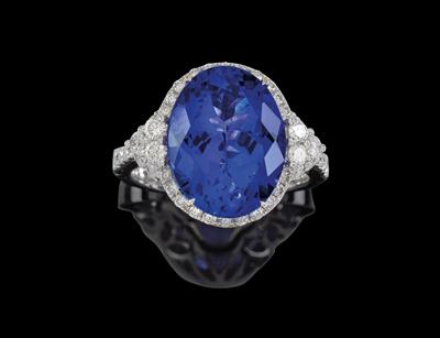 A tanzanite and brilliant ring - Klenoty