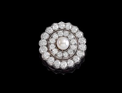 An old-cut diamond brooch total weight c. 4.35 ct - Klenoty