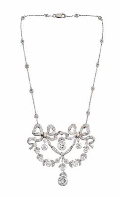 An Edwardian old-cut diamond necklace total weight c. 14 ct - Gioielli