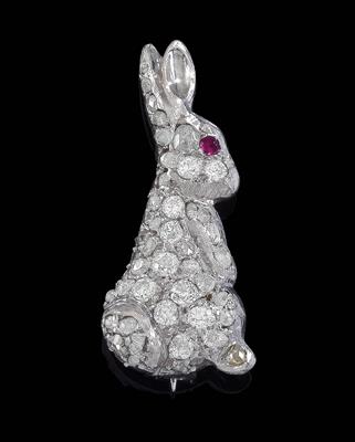 Diamantbrosche Hase - Juwelen