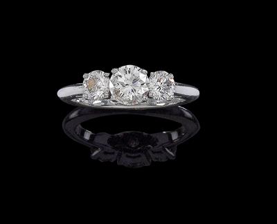 A brilliant ring by Tiffany & Co total weight c. 1.32 ct - Jewellery