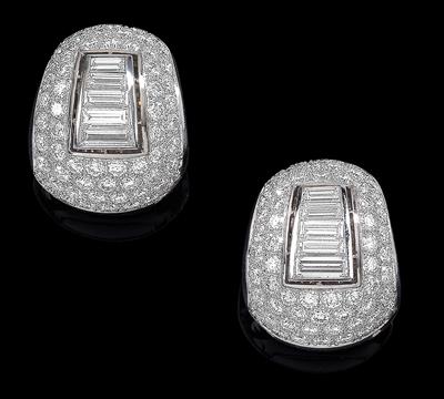 A pair of diamond hoop earrings by A. E. Köchert, total weight c. 6.40 ct - Jewellery