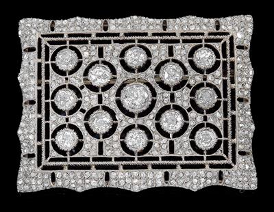 A diamond brooch by Buccellati, total weight c. 5 ct - Klenoty