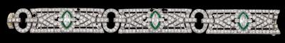 A diamond and emerald bracelet - Klenoty