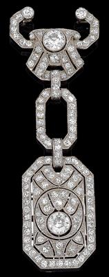 A diamond brooch, total weight c. 5.50 ct - Gioielli