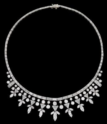 A diamond necklace, total weight c. 27 ct - Jewellery