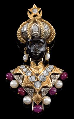 A blackamoor brooch by S. Nardi - Gioielli