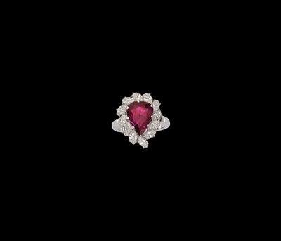 A diamond and ruby ring by A. E. Köchert c. 4.50 ct - Jewellery