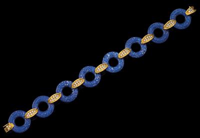 A brilliant and lapis lazuli bracelet by Boucheron - Jewellery
