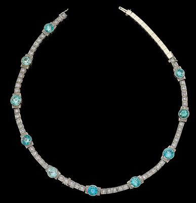 A brilliant and zircon necklace - Jewellery