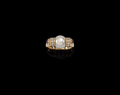 A cultured pearl ring by Bulgari - Jewellery