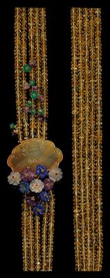 A citrine and gemstone floral necklace - Klenoty