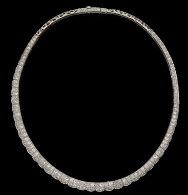 A diamond necklace total weight c. 12 ct - Klenoty