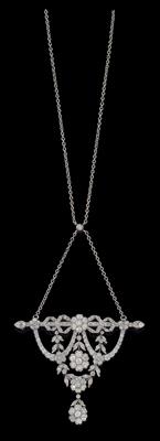 A diamond necklace total weight c. 2.50 ct - Jewellery