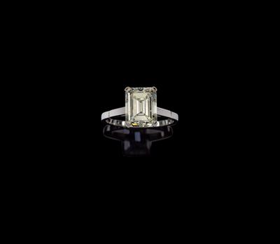 Diamantsolitär im Smaragdschliff ca. 3,90 ct - Juwelen