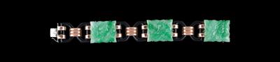 A jade and onyx bracelet - Gioielli