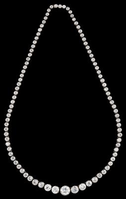 An Old-Cut Brilliant Necklace, Total Weight c. 19 ct - Gioielli